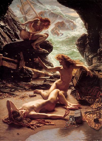 Poynter, Sir Edward John Cave of the Storm Nymphs oil painting picture